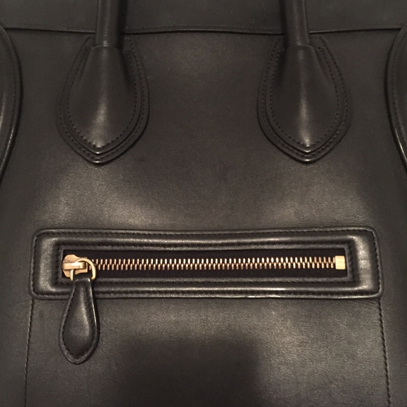CELINE MINI LUGGAGE HANDBAG IN SMOOTH CALFSKIN - Picture 5 of 6
